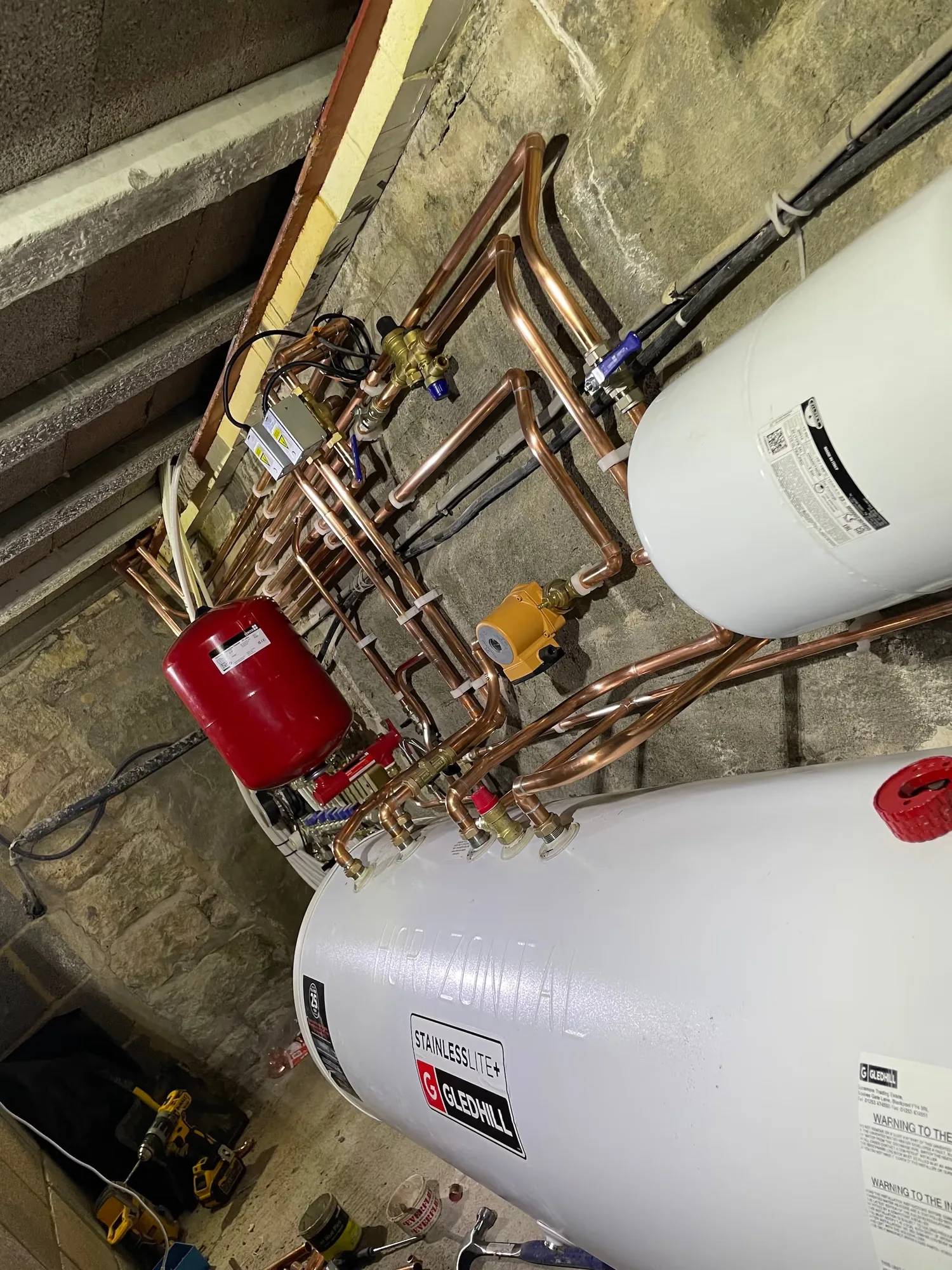 Unvented hot water cylinder installed by Heritage Heating Services across Bristol and Bath (photo 6)