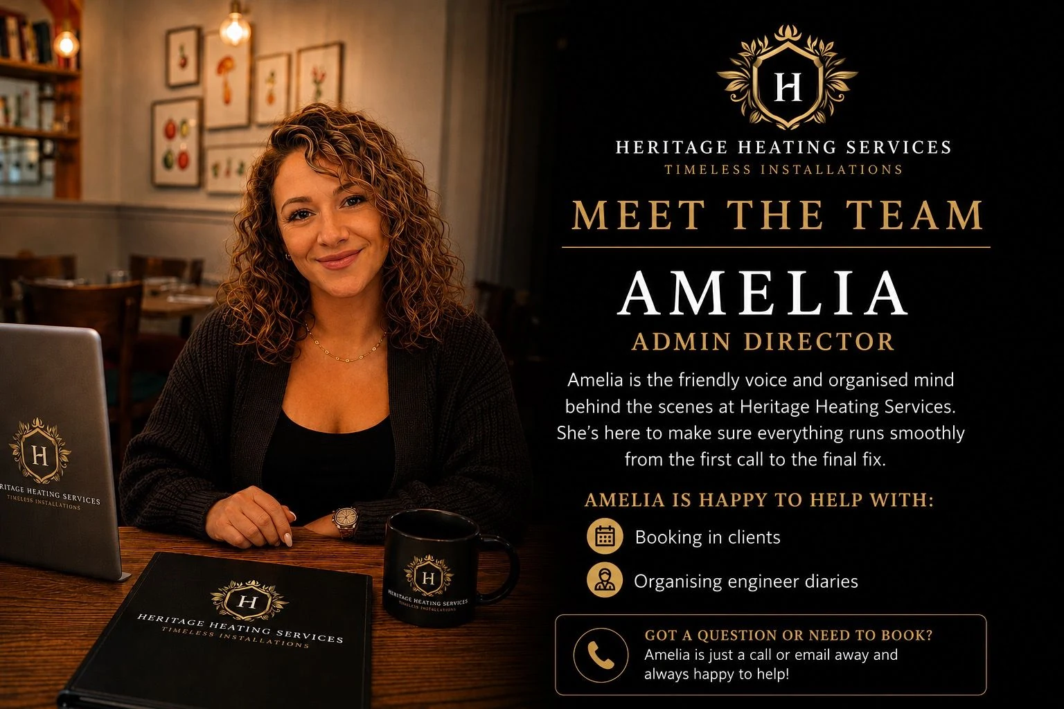 Meet the team: Amelia, Admin Director at Heritage Heating Services